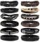Manfnee 12Pcs Bracelet Multicouche Gothique Punk Rock Vintage Manchette Cordon Homme Femme Réglable