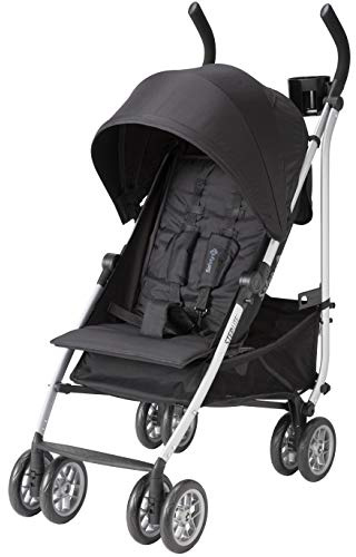 Safety 1st Step Lite Compact Stroller, Lightweight aluminum frame and a breeze to carry, at only 15 lbs, Back to Black