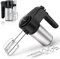 Aigostar Electric Whisk Hand Mixer for Baking, 6 Speeds with Turbo Boost and Storage Bracket, Stainless Steel Beaters and Kneaders Dough Hooks, Eject Button, BPA Free 300W - Hanson 30LYN