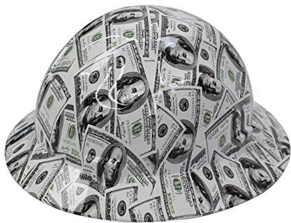 Troy Safety RK-HP44 Braune Schutzhelm, volle Krempe, mit 4-Punkt-Ratschenaufhängung (Dollar)