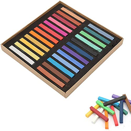 12/24/36/48 Pastell Set Quadrat Pastell Buntstifte Einweg Haar Färbestange Malerei Kreide