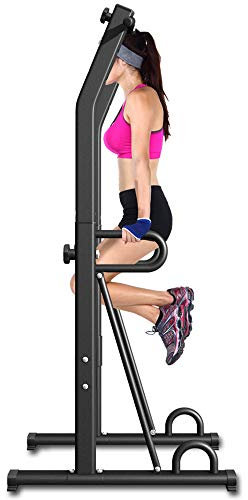 Multifunktions-Power Tower Dip Stand Klimmzugstange Krafttrainingsgerät Ideal für Kinder Körpergröße Frauen Männer Ältere Fitness