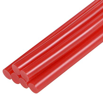 sourcing map 6pcs Mini Hot Glue Sticks for Glue Gun 7mm x 100mm Small Glue Sticks, Red