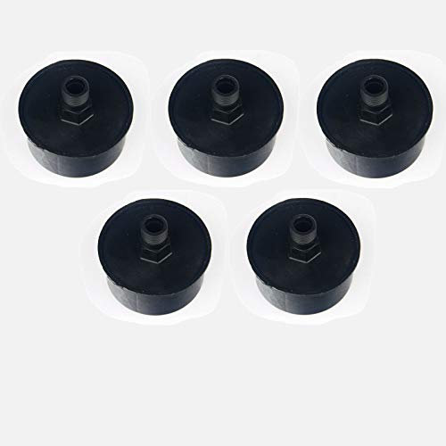 BAAQII 5 Pcs Plastic 15mm Male Thread Air Compressor Intake Filter Silencer Muffler, Black
