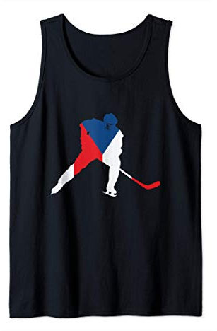 Czechia Ice Hockey Czech Republic Player Bohemia Stick Puck Tank Top