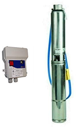 4GS07 POMPA SOMMERSA PER POZZI LOWARA 4GS07M HP1 V230 MONOFASE 90LTMIN+BOX SALVAMOTORE CONDENSATORE