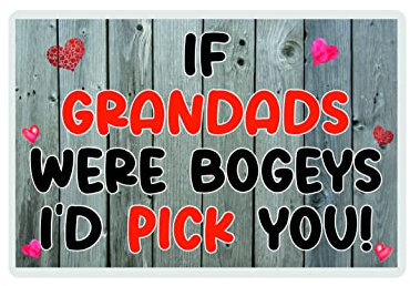 Decalarama Funny Grandad Magnet - If Grandad Were Bogeys I'd Pick You - Cheeky Gift, Birthday Gift - Novelty Gift/Present