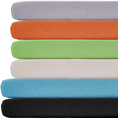 Langes Bankkissen für Garten, 2/3-Sitzer, wasserabweisend, für drinnen und draußen, 5 cm dick, rutschfest, für Couch-Stuhl, schwarz, 140 x 40 cm