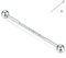 hengkaixuan 14G Industrial Barbell Chirurgenstahl Industrieller Piercingschmuck Silber Industrial Barbell 38mm lange Gerüststange Industrial Bar mit Blue CZ Paved Knorpelohrring Helix Ohrringe