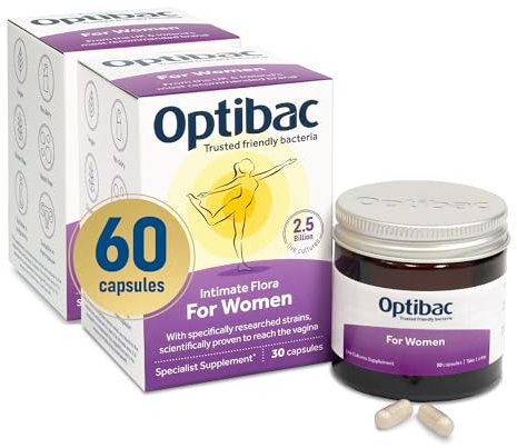 Optibac Probiotics for Women – Vaginal Probiotics – Specialist Supplement with a Scientifically Proven Formula for Vagina Flora – 60 Capsules