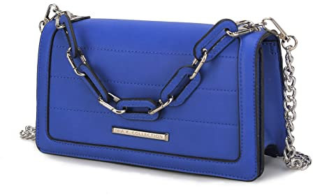 MKF Crossbody Taschen für Frauen - PU Leder Pocketbook Handtasche - Medium Side Messenger Purse Schultergurt, Dora Royal, Small