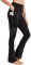 BAYGE Damen Bootcut Yogahose Hohe Taille Wasserdicht Blickdicht Bauchkontrolle Slim Fit Leggings Sporthose Schlaghose Sweathose Fitnesshose mit Taschen, Schwarz, M