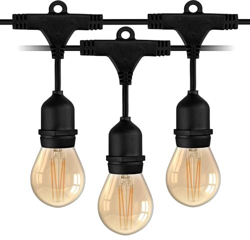 Ledvion - LED Lichterkette, 35 Meter, E27 LED Lampe, Inklusive Stecker, Gartenbeleuchtung