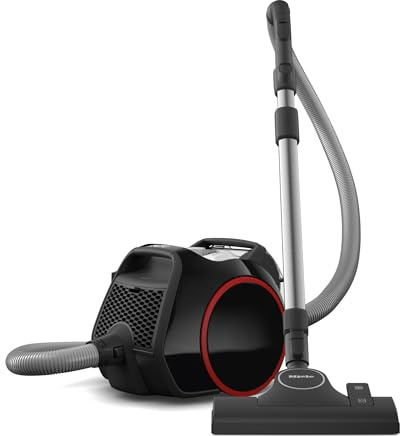 Miele Boost CX1 - Bagless Canister Vacuum Cleaner, Lightweight, Compact and Corded with Vortex Technology and Hygiene AirClean Filter, in Black/Red
