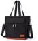 JOYHILL Lunch Bag for Man,Lunch box Bag for Women, Leakproof Insulated Lunch Bag, Lunch Tote with Shoulder Strap, Adult Reusable Lunch Cooler Tote Bags for Work Picnic Camping School Beach, Black