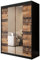 KRYSPOL Schiebetürenschrank Old Style T1 150 cm Kleiderschrank mit Spiegel Einlegeboden Schlafzimmer- Wohnzimmerschrank Schiebetüren Modern Design (Schubladen: 2)