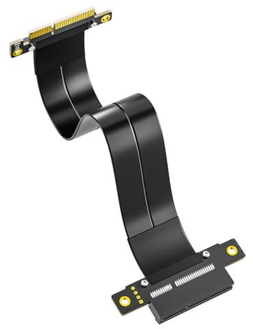 10Gtek PCIE 3.0 Riser Extension Cable, 4X to 4X, M to F, Straight to Straight, Cable Length 25cm, P322MF1125