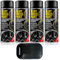 4TRESS E-Tech 4 x 400ml Motorsport Black Chip Resistant Alloy Wheel Spray Paint Non Slip Car Dash Mat