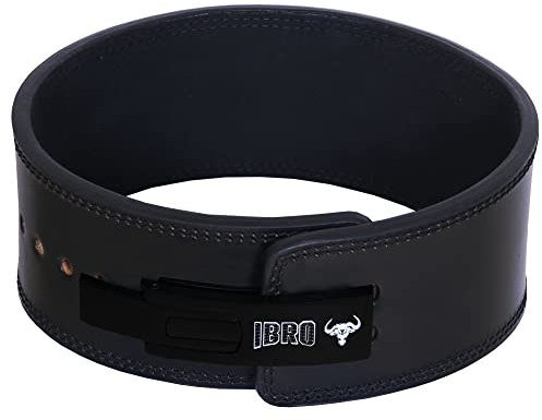 IBRO Powerlifting-Gürtel – Power 10 mm extrem strapazierfähig, echtes Rindsleder, Gürtel – Kniebeugen, Kreuzheben, Bodybuilding, Gewichtheben, IPF, Powerlifting, Strongman für Herren, 10 mm, komplett