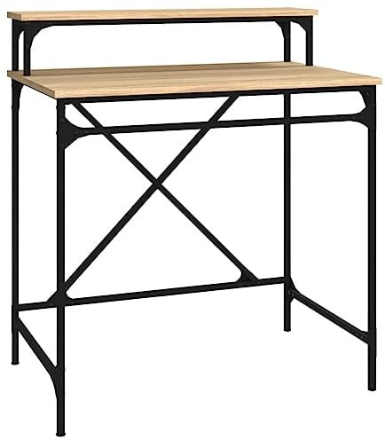vidaXL Schreibtisch Sonoma-Eiche 80x50x90 cm Holzwerkstoff und Eisen