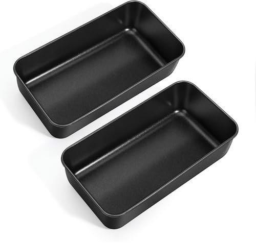 Joyfair Kastenform 2er Set, Antihaft Brotbackform Rechteckig mit Edelstahlkern, 23,4 x 12,6 x 6,4 cm, Brotform Königskuchenform für Brot/Kuchen/Toast, Einfach zu Entformen & Spülmaschinenfest