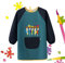Norhogo Blouse de peinture imperméable - Pour enfants de 7 à 12 ans - Pour l'école, l'art, la peinture, les activités de laboratoire, la cuisine - Vert/noir, XL
