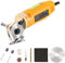 VEVOR Ciseau Couture Électrique 170 W Coupe-Tissu Rotatif Électrique Épaisseur de Coupe 25 mm Coupeuse Électrique à Lame Octogonale 70 mm 1 Lame de Rechange Pierre à Aiguiser pour Coupe Textile Cuire