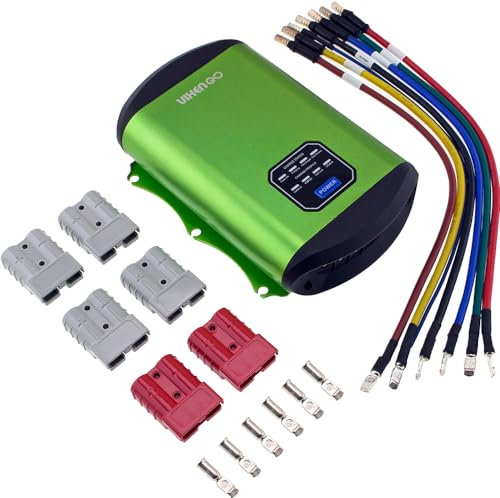 Vixen Go 12V 40A DC to DC On-Board MPPT Automotive Battery Charger Using Solar or Vehicle Alternator to Charge Auxiliary Battery in RVs, Cars, Boats, Yachts (Green) VGE