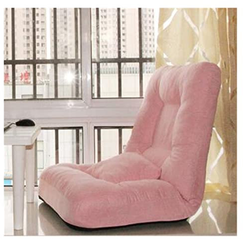 CoByda Foldable Comfortable Bed Chair for Dormitories, Bedrooms, and Bay Windows – Legless Design with Folding Backrest and Single Size – Rose Red Color