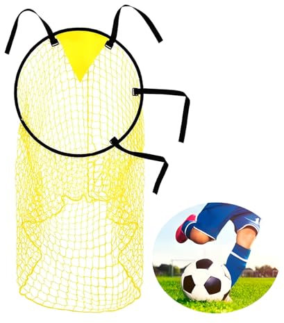 LURVOUS Fussball Zielnetz Tragbares Fußball Trainingstor mit Verstellbaren Trägern, ideal für Fußball Zielübung