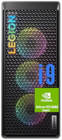 Lenovo Legion i9 RTX 4080 Super Ultimate Gaming Desktop, Intel i9-14900KF, GeForce RTX 4080 Super, 64GB DDR5 RAM, 2TB NVMe SSD, DisplayPort, Wi-Fi 6 + BT, Wired KB & Mouse, Windows 11 Home, Grey