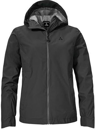 Schöffel Damen Jacket Style Bohorok WMS, wasserdichte, atmungsaktive Outdoor Jacke, elegante Funktionsjacke mit Kapuze und Stufensaum