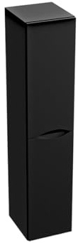 lavita Badezimmerschrank Hochschrank Kolorado Mattes Schwarz 300 Badschrank Schmal Badregal Schrank 30cm Breit Badezimmermöbel Lackierte Platte 25x30x140 cm Montierte Badmöbel