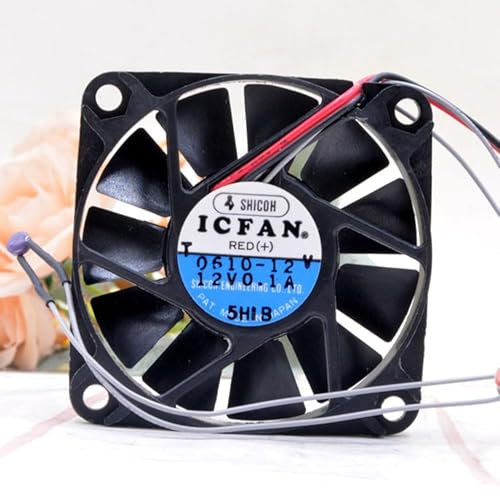 6CM for ICFAN 6010 12V 0.10A 0610-12 Slim Car Hard Drive Super Silent Fan