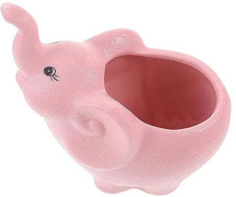Parliky 2 STK Saftiger Blumentopf Bonsaischale Aus Porzellan Elefantenplatten Tierischer Sukkulentenpflanzer Behälterhalter Figur Blumentopf Pflanzgefäß Für Sukkulenten Rosa Keramik