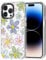 MOSNOVO Case for iPhone 14 Pro Max, [Buffertech 6.6ft Military-Grade Drop Protection] [Anti Peel Off Tech] Clear TPU Bumper Phone Case Cover Design - Linear Blooms