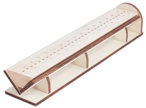 BENECREAT Old Lace Wood Bookbinding Punching Cradle with Piercing Guide, 334x65.5x61.5mm Book Binding Tool for Used to Make Sample Kits