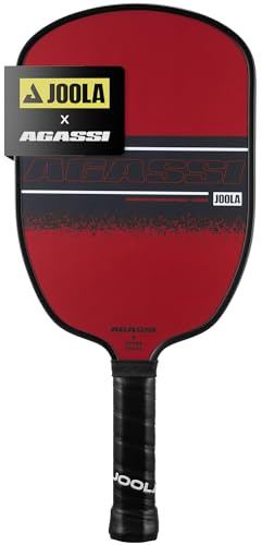 JOOLA Agassi GRAF Champion Pickleball-Paddel, 12 mm, sandgestrahlter Pickleballschläger erhöht Spin und Kontrolle, Agassi-Form mit erweitertem Sweetspot, UPA-A-zertifiziert, USAP-geprüft