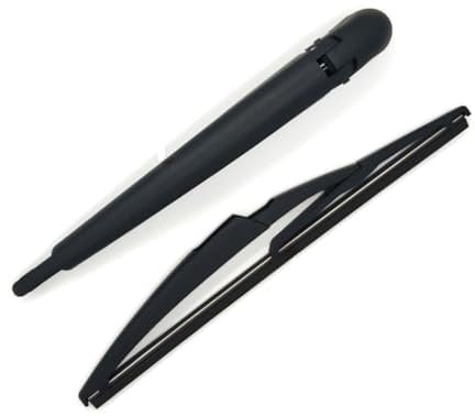 Rear Wiper Blade and Arm Set Compatible with Fiat 500, Fiat 500L, Fiat 500X 2007-2018, Black Windscreen Wiper Assembly