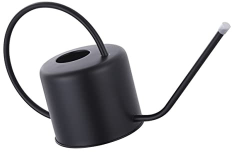 FONDOTIN Gießkanne Metall 1,3 l Mit Langem Ausguss Runder Wassereinlass Rostfrei Für Präzises Bewässern Im Garten Und Zimmerpflanzen