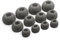 Okuli Set of 12 Silicone EarBuds Ear Tips For JBL Live Buds 3 Earphones in Black