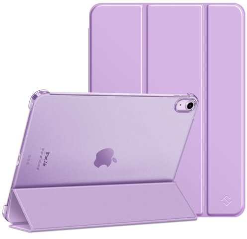 FINTIE Coque pour iPad Air 11 Pouces M3/M2 (2025/2024) et iPad Air 5/4 10.9 Pouces (2022/2020) - Étui Transparent Givré, Housse Ultra-Fine et Légère Veille/Réveil Auto, Mauve