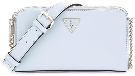 GUESS Damen Daryna Status Crossbody Schultergurt, Blau (Puderblau)