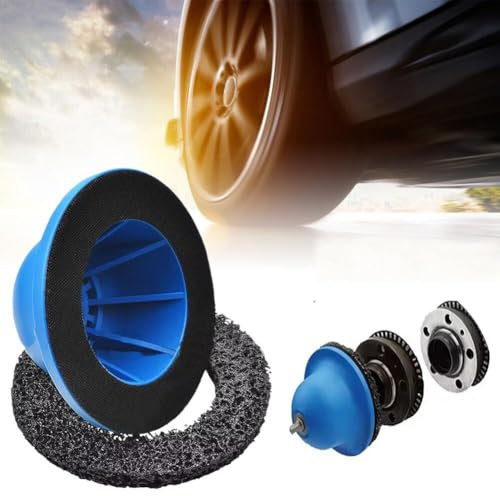 Radnabenschleifer Auto – 150mm Kugelkopfschleifer & Radnaben Bürste Set für Reifenwechsel, Felgenflansch Schleifer, Rostentfernung – Universell für Radnabe & Felgen