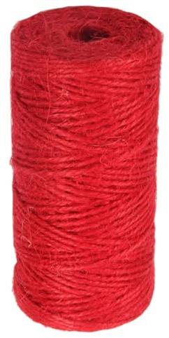 YMWALK Ficelle de coton multicolore de 2 mm de 100 m | Cordon artisanal écologique pour décoration de bricolage et emballage cadeau | Arts, artisanat, cuisine (rouge)