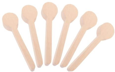 Holibanna 6pcs DIY Wooden Spoon Carving Kit Unfinished Beech Wood Blanks for Crafting Flat Wooden Spoons Multifunctional Kitchen Cooking Utensils for Beginners and Woodcarving Enthusiasts