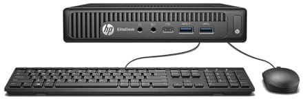 HP EliteDesk 800 G2 Mini-Desktop-PC, Intel Core i5-6600, 8 GB de RAM, SSD de 256 GB, Teclado QWERTY Estadounidense, WiFi, Bluetooth, Windows 11 Pro (reacondicionado)