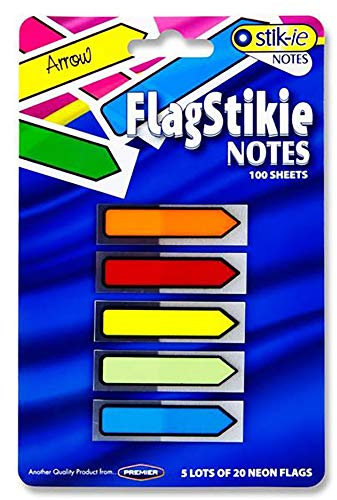 Premier Stationery W2155739 Stik-ie Notes Flag Index Arrows Page Markers