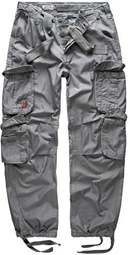 Surplus Raw Vintage Airborne Herren Cargo Hose, grau, 3XL