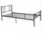 EGGREE Gästebett Einzelbett Metallbett Metall Rahmen Bett Jugendbett Kinderbett Metall Bettgestell Bett Sofa mit Lattenrost für Kinderzimmer Gästezimmer Schlafzimmer Schulen Bett In Schwarz 90 x 190cm